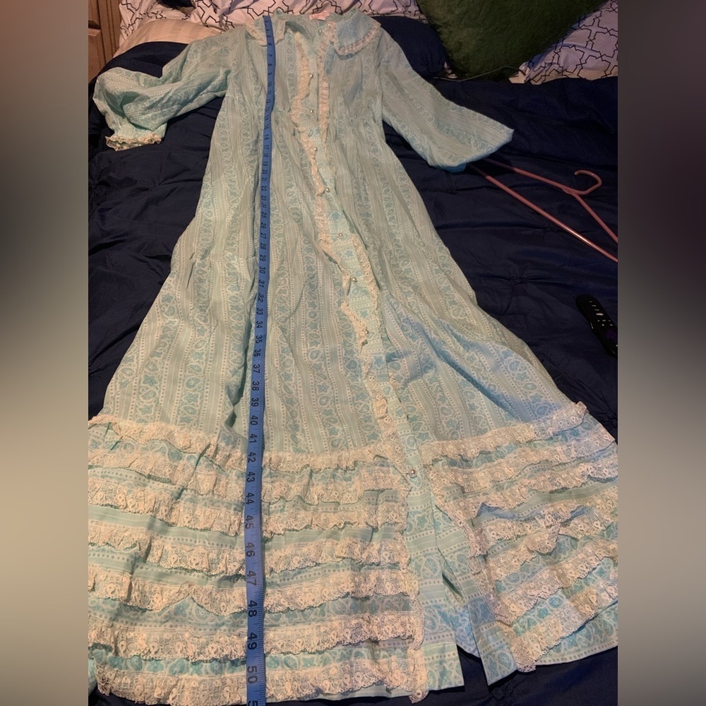 Blue Bishop Sleeve Peter Pan Collar Robe - Picture 15 of 15